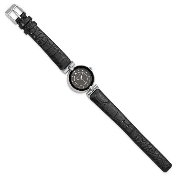 Chisel Ladies Black Dial Black Leather Watch - Picture 2 of 4